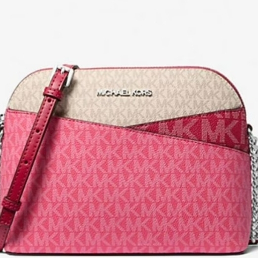 Michael Kors Pink and Cream Crossbody Bag